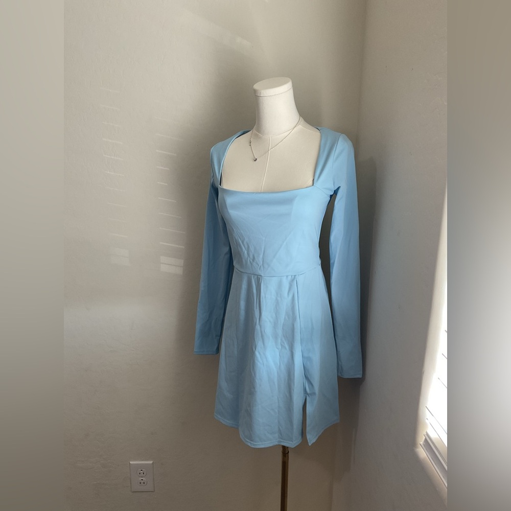 Elegant Blue Women's Dress